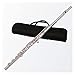 YGYGYG Principiantes Flauta Plateado De Plata 17 Agujero Abierto Flauta C Tono B PIE Funda De Cuero Italianas