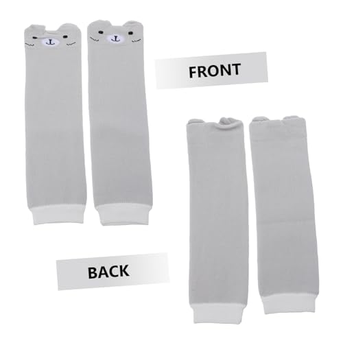 Knee Pads Thick Cartoon Leg Warmers Slip Protector for Crawling Boy Girl Breathable Elastic Winter Warmer with Bear Design2