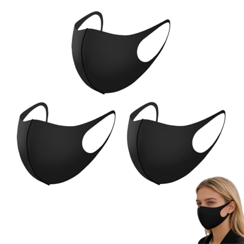 LIVDORA 3 Pcs Washable Reusable Face Masks - Breathable Fabric, Comfortable for Outdoor Activities, Travel