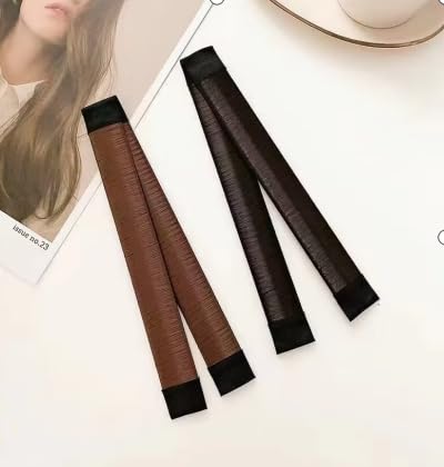 nalaina 4 Pcs Hair Bun Shaper, Hair Bun Donut Maker, Hair Bun Snap Styling Donut Former, Donut Bun Maker, Twist Fold Wrap Snap Band, Hair Styling Accessories for Making DIY Hair Styles