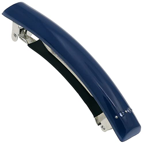 Camila Paris Cp3456 French Hair Barrette Clip For Girls Dark Blue, Rubberized Metal Clasp Strong Hold Grip Hair Clips For Women, No Slip Durable And Styling Girls Hair Accessories, Made In France #TOP5