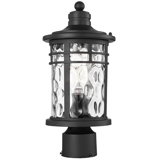 Outdoor Post Light Pole Light Fixture Exterior Lamp Post Lantern 14.6 Inch