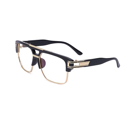 Personalized Large Frame Metallic Men's Sunglasses for Driving, Traveling Vacation, Fishing