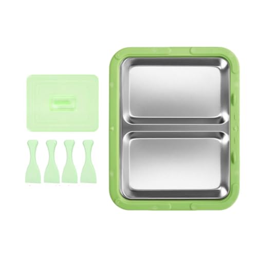 KESOTO Máquina para Hacer Helados de Acero Inoxidable para Actividades Familiares, Verde con Tapa, Individual