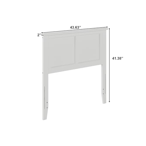 AFI, Madison Twin Solid Wood Panel Headboard, White by AFI - Image 2