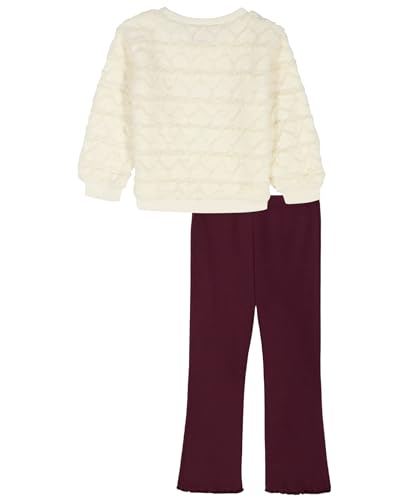 Image of Juicy Couture Girls' 2-piece Faux Fur Legging Set, Crewneck With Pants