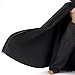 1/12 Scale Hoodie Cloak Long Cape for 6 inch Star Wars Black Series Figures Medieval Knight Cloak,Black(No Figture)