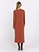 ANRABESS Long Sleeve Midi Dresses for Women Fall Fashion Casual Vacation Crewneck Loose Split Striped Long Tshirts Dress Brick Orange XL