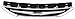 Evan-Fischer Grille Assembly Compatible with 2003-2007 Saab 43711 Center Chrome Shell/Painted Black Insert Convertible/Sedan/Wagon