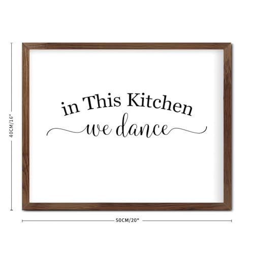 Décoration murale en bois rustique In This Kitchen We Dance 40x50 - 3