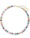 Trinckle Colorful Beaded Necklaces, Adjustable Beaded Necklace for Summer, Resin Rainbow Statement Bead Choker Necklaces, Trendy Boho Beach Summer Jewelry Vacation Gift for Her