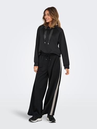 Pantalon classique à rayures larges noir fluide au tombé impeccable coupe ample S