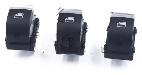 Interrupteur bouton-poussoir de vitre principale chromé pour Audi A3 8P A6 C6 Q7