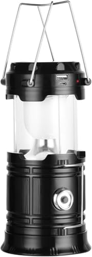 Portable Collapsible LED Camping Lantern Lightweight Waterproof Solar USB Rechargeable