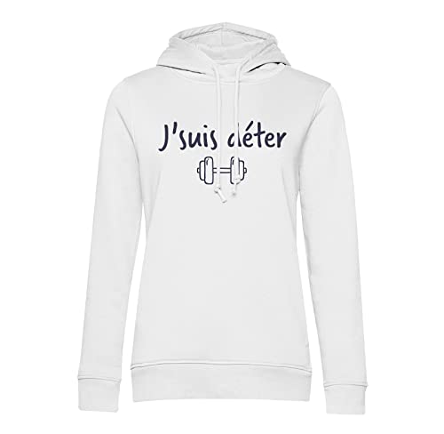 Sweat à capuche J'suis Déter noir pour le sport muscu