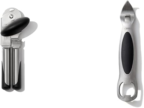 OXO SteeL - Abridor de latas y abrelatas de acero inoxidable