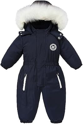 Baby Winter Puffer Snowsuit – Cozy Fleece Jacket for Toddler Boys