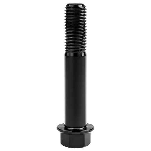 Image of Titanium Bolt M12 30 35 40 45 50 55 60 65 70 75 80 85 90mm Hex Small Flange Head for Motorcycle Car Modification Pack of 4 (M12x65mm Pitch 1.5, Black)