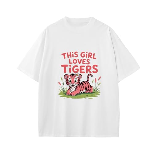 This Girl Loves Tigers Boys Girls Teens T-Shirt Anime Gift