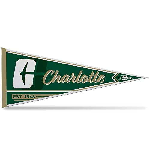 Rico Industries NCAA North Carolina-Charlotte 49ers Classic 12" x 30" Felt Wall Décor Pennant - Great for Home/Bed Room/Man Cave Décor