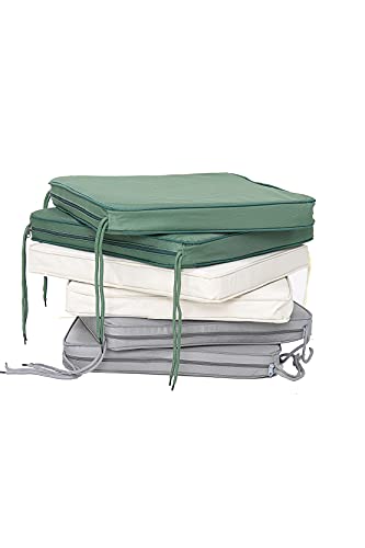 Coussin de chaise de jardin imperméable en rotin pour salle à manger ou extérieur (40,6 x 40,6 x 5,1 cm) - 40 x 40 x 5 cm (gris) Cover
