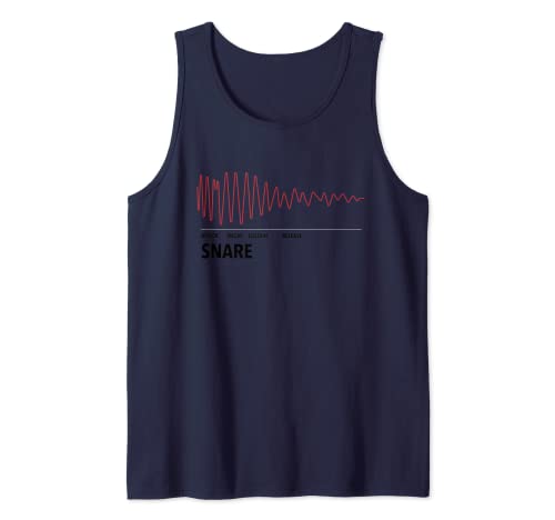 Snare Drum Sine Wave ADSR DAW Drummer Music Producer DJ Regalo Camiseta sin Mangas