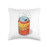 Vibrant Soda Can Pop Art Style SodaPop Throw Pillow