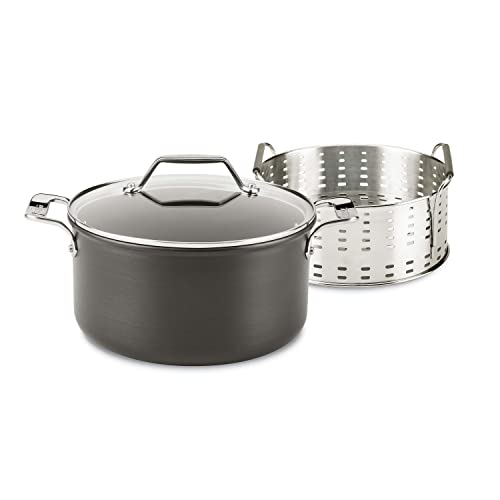 All-Clad Essentials Nonstick Hard Anodized Steam, Poach & Stew Pot, 6 Quart, Black #TOP23