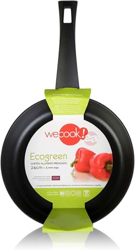 WECOOK! Ecogreen Sartén Aluminio Prensado 18 cm, Inducción, Antiadherente XYLAN Plus...