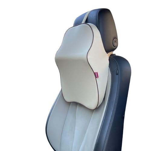 Image of STARQ Premium Car Seat Cushions Combo | Seat Back Support, Neck Rest Pillow, Seat Cushion for Driving Seat | Memory Foam, Cotton Cover | Ergonomic Car Cushions Pillows (Premium-Cream)