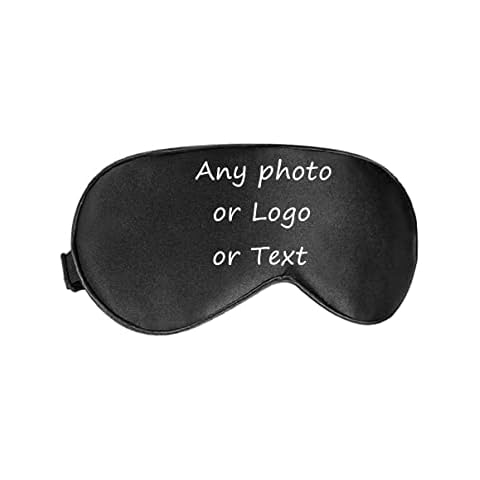 LEECUM Custom Eye Mask, Print Any of Your Designs Light Blocking Sleep Mask for Airplane Travel Shift Work for Women Men Comfortable Sleeping Adjustable Cover