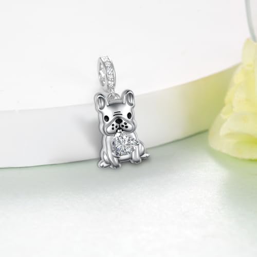 French Bulldog Charms 925 Sterling Silver Frenchie Charms French Bulldog Jewelry Gifts for Women Dog Lover2