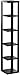 King's Brand Wood Wall Corner 5-Tier Bookshelf Case, Espresso Finish