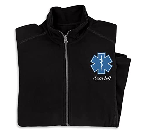 Women's Custom Emergency Medical Jacket Personalized First Responder Lightweight Nurse Jacket Black