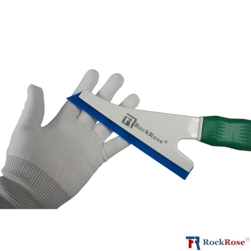 Image of RockRose Doctor Stroke Squeegee - Professional Window Tinting Squeegee & Vinyl Wrap Applicator, Heavy-Duty Rubber Scraper for Auto Glass & Flat Glass Tint Blue