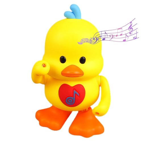 Dancing Duck Toy – Musical Light Up Toy for Infanted Learning | ABS with Flashing Light, Fun Sound Effect, Interactive Dancing Motion, Preschool Educational Entertainment, 13.5*12*18.5cm Random Color