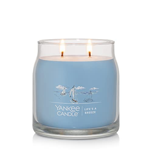 Yankee Candle Life’s A Breeze Scented, Signature 13oz Medium Jar 2-Wick Candle, Over 35 Hours of Burn Time - Image 3