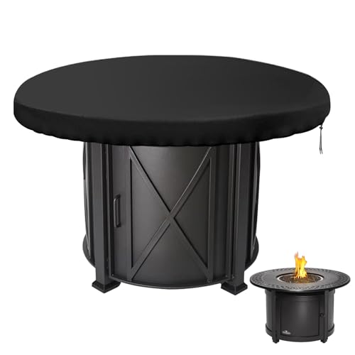 Housse de Protection pour Plaque de Feu, 420D Housse Brasero Rond 100 Cm Anti-UV Etanche Housse Barbecue Exterieur, Oxford Ronde Brasero Protection pour Plaque...