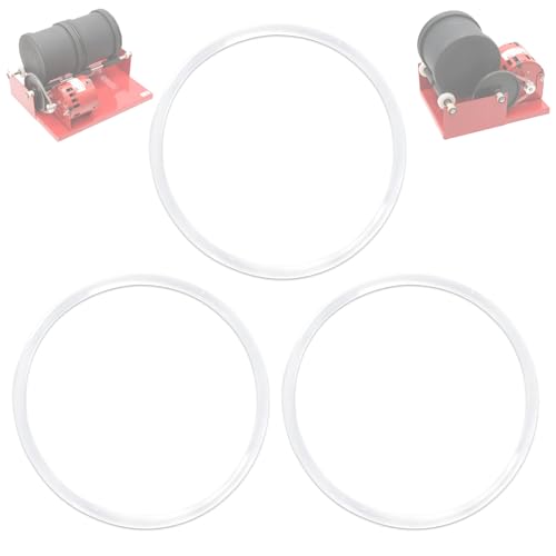 Replacement Clear Rock Tumbler Drive Belt (3 Pack) | Compatible with Thumler Model A-R1, A-R2, A-R3, A-R6, A-R12 and Model B#401 Tumbler