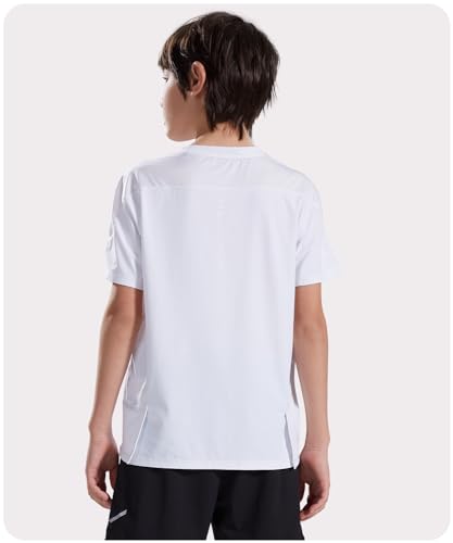 Sports Shirt, Short Sleeve Activewear Lightweight Breathable Cool Feeling Fabric Tech, Training Tee for Kids 6-12Y4