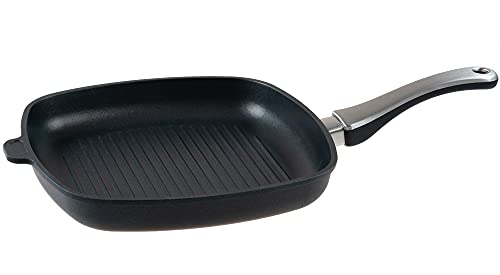 'Induktion Grillpfanne/Steakpfanne mit Stiel - 28x28x5 cm