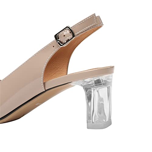 Sandales carrées talons hauts style concise été avec bride arrière