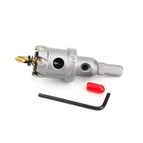 1-1/8''(29mm) TCT Hole Saw,Tungsten Carbide Hole Saw with Titanium-Plated Pilot Drill bit for Hard Metal,Alloy,Aluminum,Stainless Steel,Plastic,Iron