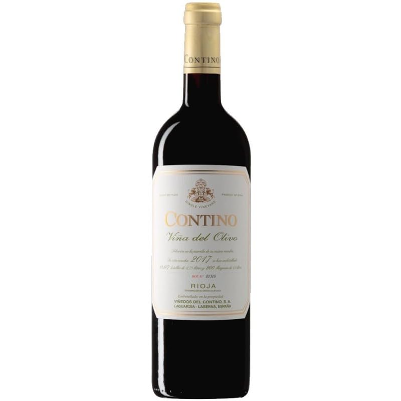 Contino Viña del Olivo, vino tinto que combina Tempranillo y Graciano para ofrecer un perfil fresco, estructurado y elegante, ideal para maridajes variados| 1 botella