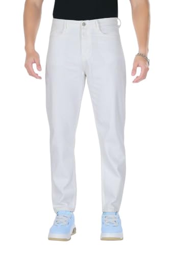 Image of Men's Straight Fit Stylish Non Stretch Mid Rise Pure Cotton Crafted with Premium Fabric Relaxed Jeans Available in Variety of Colour