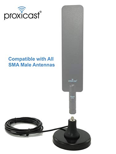 Proxicast Premium Extra Large 3-Inch Magnetic Antenna Base (Sma Jack/Sma Plug) - 6.5 Foot Coax Lead - For 4G / Lte Cellular, Ham, Ads-B, Gps Antennas (Ant-120-Mb3) #TOP5