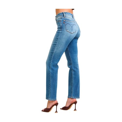 Judy Blue Thermal Straight Jeans3