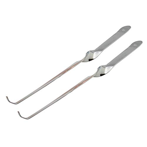 Luzen, 2 stoppini in acciaio inox per candele con gancio, accessori per spegnere le candele, colore argento