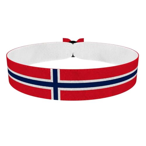 Druck-Palast Bijou Norvège - Accessoire en satin étanche - Article fan Norvège mixte - Accessoire sportif tendance - Idée cadeau pour les supporters - Drapeau norvégien