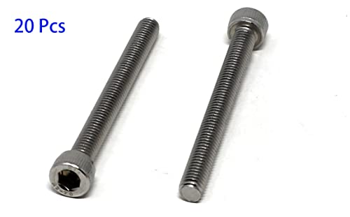 Image of iexcell 20 Pcs M6 x 60mm Thread Pitch 1 mm Stainless Steel 304 Hex Socket Head Cap Screws Bolts Kit